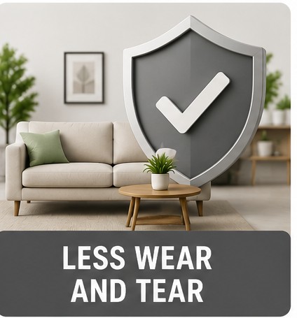 Less wear and tear — protected, well-maintained furnished home